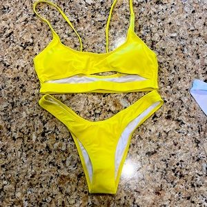 NEW Yellow Cheeky Bathing suit